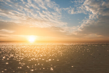 sunset on the sea