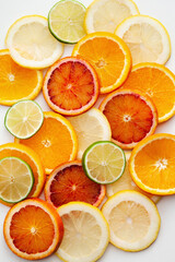 Fototapeta na wymiar Orange, lime and lemon slices