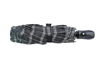 Checkered automatic umbrella without cover isolated on white background