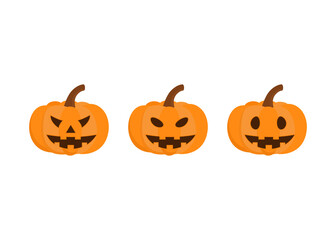 Halloween Pumpkins vector. Halloween Pumpkins flat illustration