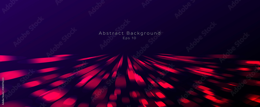Aufkleber abstract background of red light particles moving to the center and forming illuminated surface in t