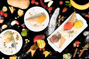 Beautiful fresh dessert