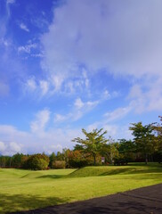 富士山の麓の公園
