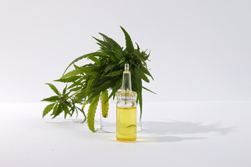 Cbd htc canabbis oil in laboratory. Concept of medicine.