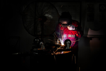 Fototapeta na wymiar People welding work
