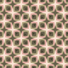 Seamless pattern with Geometric motifs in 5 colors