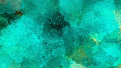 Fototapeta premium Textura abstrata de aquarela em tons de verde 