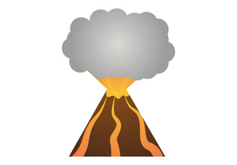 Icono de un volcán entrando en erupción. © Gabrieuskal
