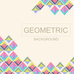 Obraz premium Geometric background retro pattern style