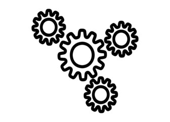 Gear icon. Settings, cog icon vector illustration
