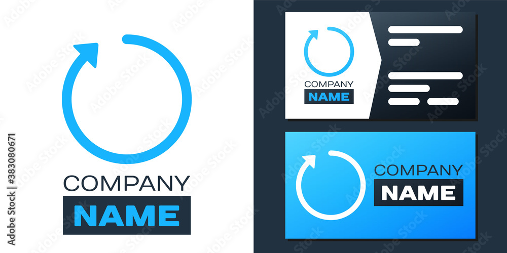 Poster logotype refresh icon isolated on white background. logo design template element. vector.