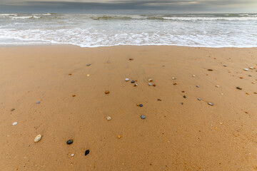 Fototapeta na wymiar Beach on the Atlantic Ocean in France.