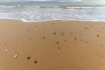 Fototapeta na wymiar Beach on the Atlantic Ocean in France.