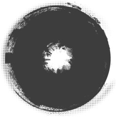 Vector Grunge Background.  Circle Brush Stroke .  Distress Frame.