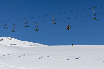 Paysage de montagne - sport d'hiver en France