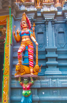 Hindu temple tower in Colombo. Sri Lanka.