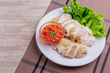Boiled chicken breast