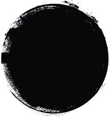 Vector Grunge Background.  Circle Brush Stroke .  Distress Frame.