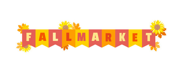 Farm market welcome signboard vector illustration