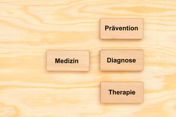 Medizin mit Diagnose, Prävention und Therapie