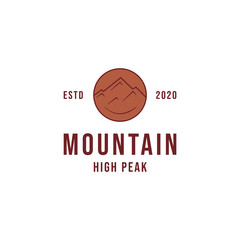 Mountain High Peak Logo design Vector