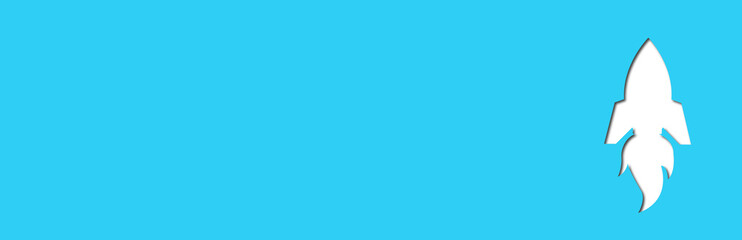 Rocket launch, ship. illustration concept of business