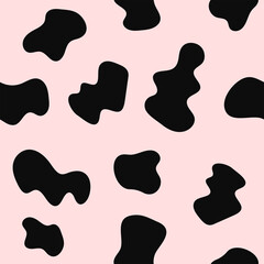 Cute cartoon cow texture. Simple vector illustration.