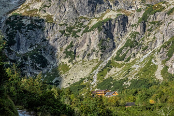 Mountain cottage, Green tarn valley, High Tatras mountains, Slovakia