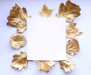 paper with autumn leaves