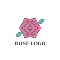 Rose logo template. Colorful rose icon on a white background. Vector EPS10
