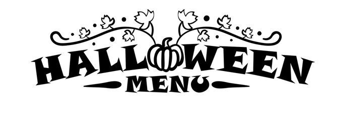 Halloween holiday ilettering in cartoon style. Use it for poster, background, card design. Vector illustration.