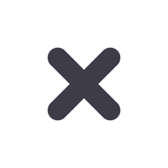 Obraz premium Close vector icon, delete symbol. Error icon, vector sign, pictogram isolated on white. Cancel symbol, logo illustration.