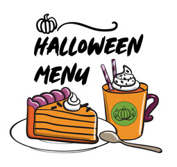 Halloween holiday icon collection in line art style. Use it for poster, background, card design. Vector illustration.