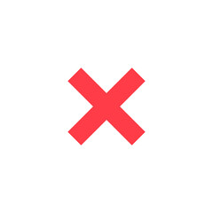 Obraz premium Close mark icon vector. Cancel icon. Delete icon. Logo symbol illustration on white background. Flat design style.