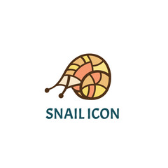Snail logo template. Colorful snail icon on a white background. Vector EPS10