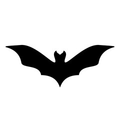 Bat silhouette. Printable template. Bat icon isolated vector illustration