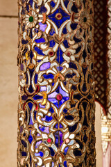 Interior of the golden Shwezigon Pagoda or Shwezigon Paya in Bagan, Myanmar.