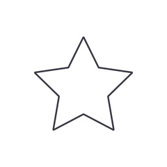 Star line icon. Bonus points. Discount program symbol. Quality design element. Linear style loyalty star icon. Editable stroke. Vector