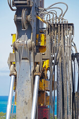 Excavator pressure pipes system