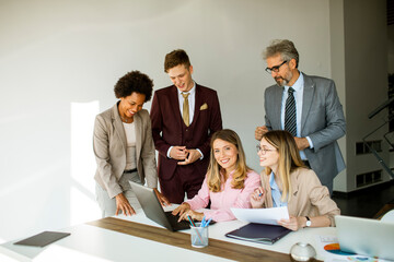 Multiethnic business people working together in the office