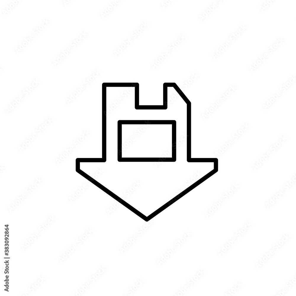 Fototapete save icon vector illustration. isolated floppy disk symbol. record concept. save diskette graphic de