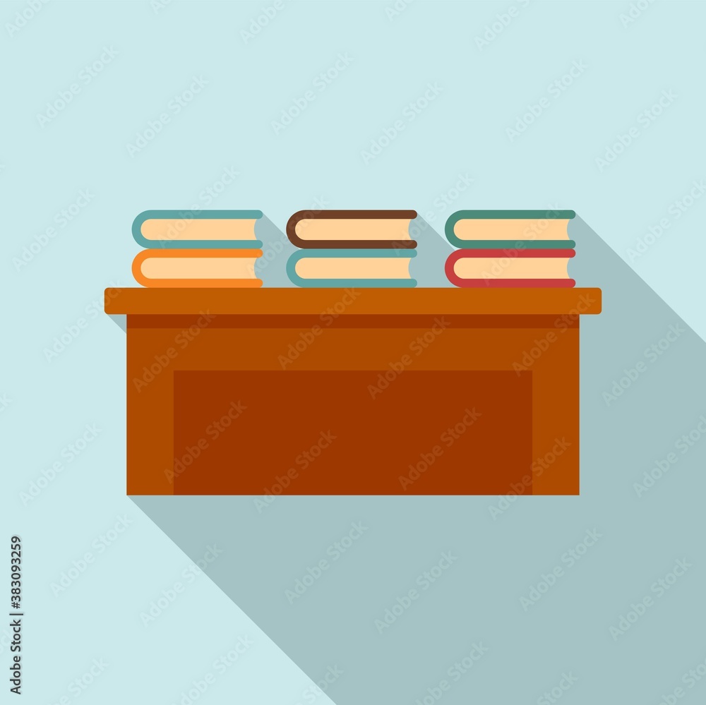 Aufkleber library book desktop icon. flat illustration of library book desktop vector icon for web design