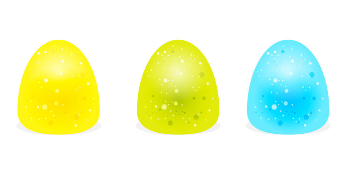 Three gumdrop icon. Clipart image isolated on white background.