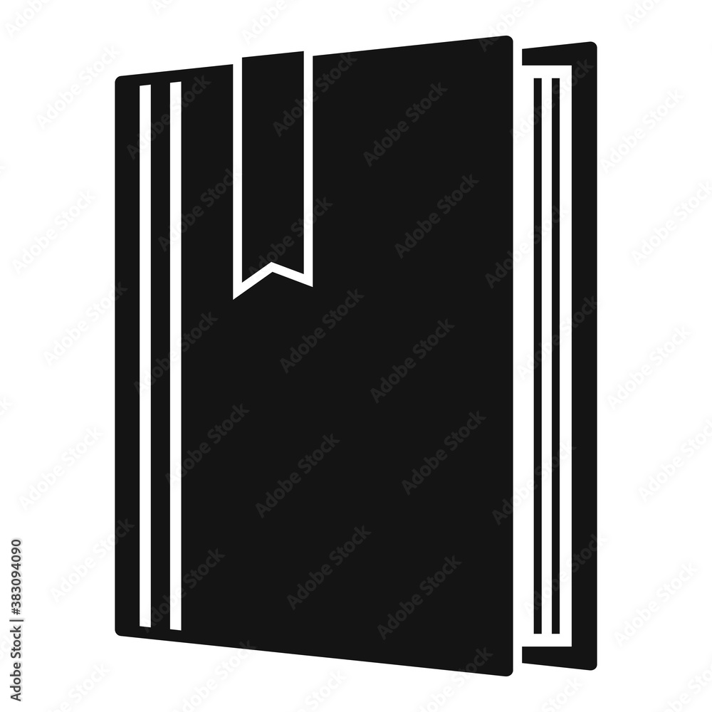Poster library book icon. simple illustration of library book vector icon for web design isolated on white 