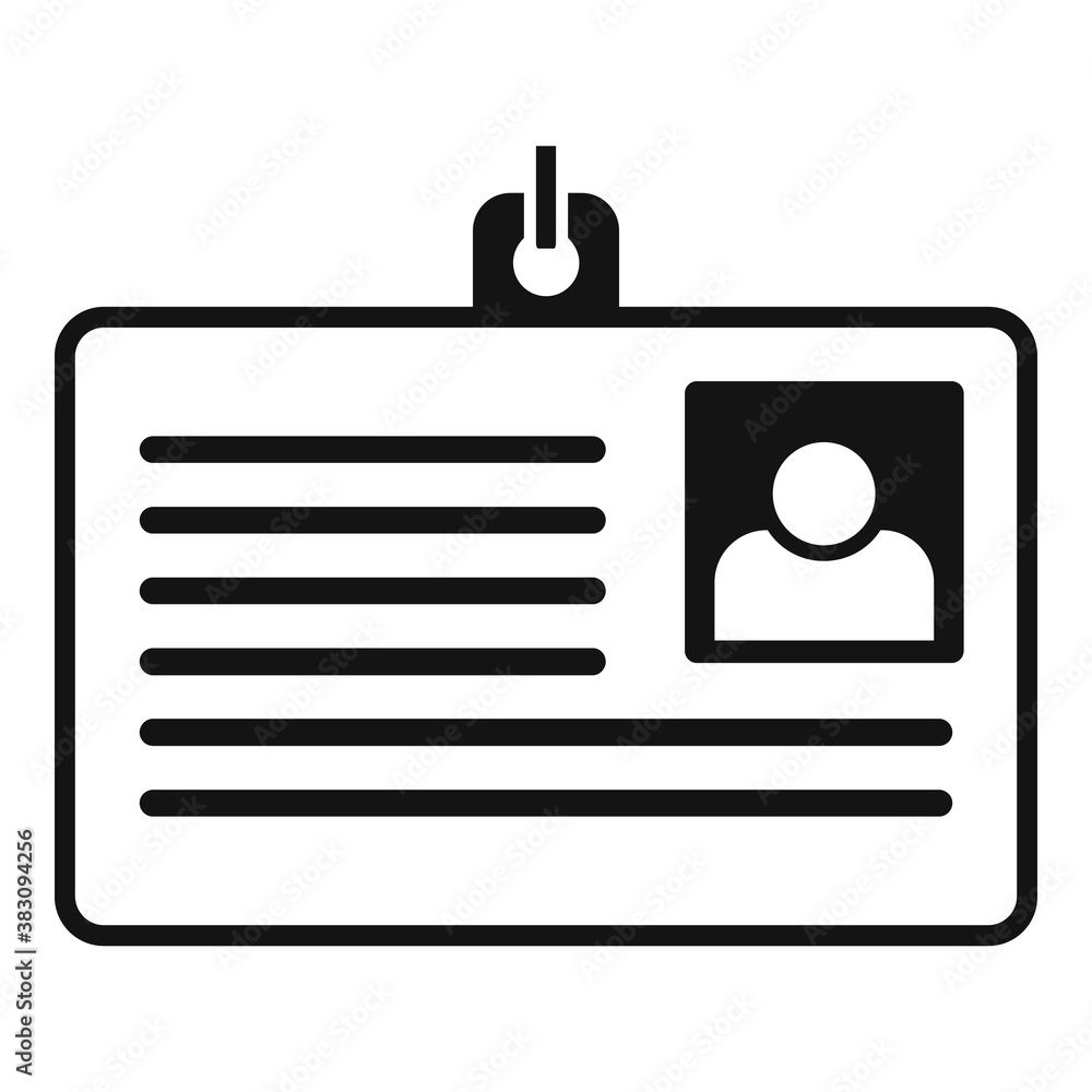 Poster library id card icon. simple illustration of library id card vector icon for web design isolated on 
