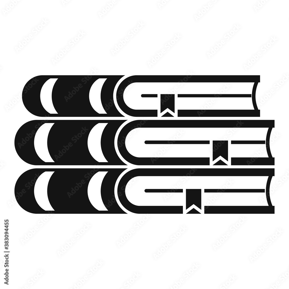 Aufkleber library historical book stack icon. simple illustration of library historical book stack vector icon