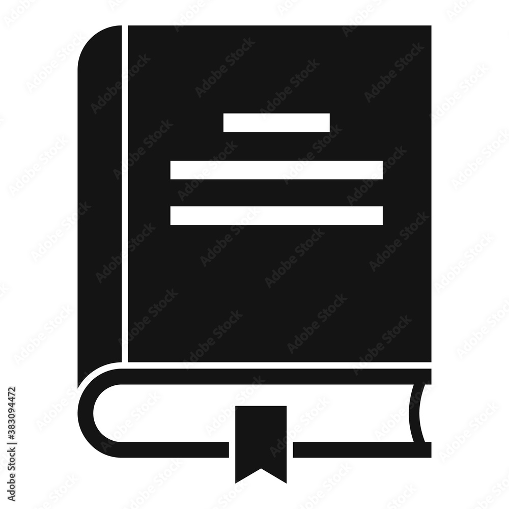 Poster library dictionary book icon. simple illustration of library dictionary book vector icon for web des