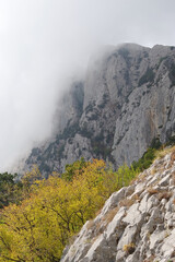 Clouds over the mountains