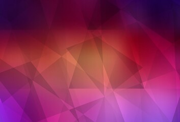 Light Pink, Yellow vector shining triangular background.