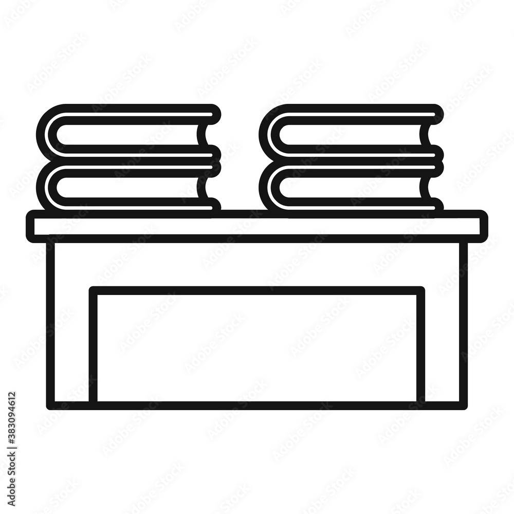 Poster library book desktop icon. outline library book desktop vector icon for web design isolated on white